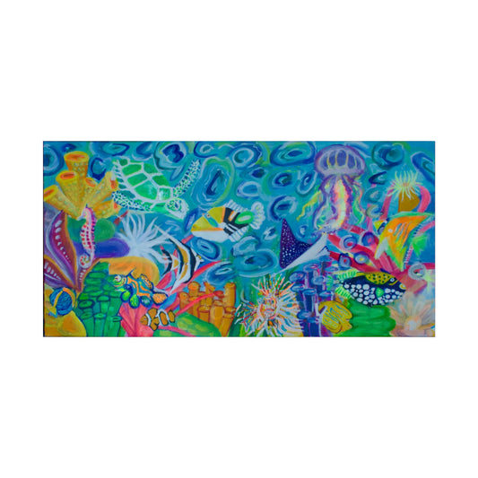 Underwater Coral Reef Fine Art Poster — Vibrant Ocean Life Print