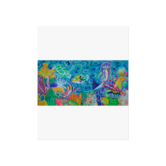 Underwater Coral Reef Fine Art Poster — Vibrant Ocean Life Print